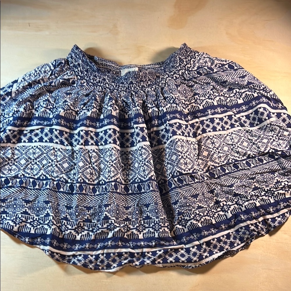 Charlotte Russe Navy and White mini Skirt Sz M